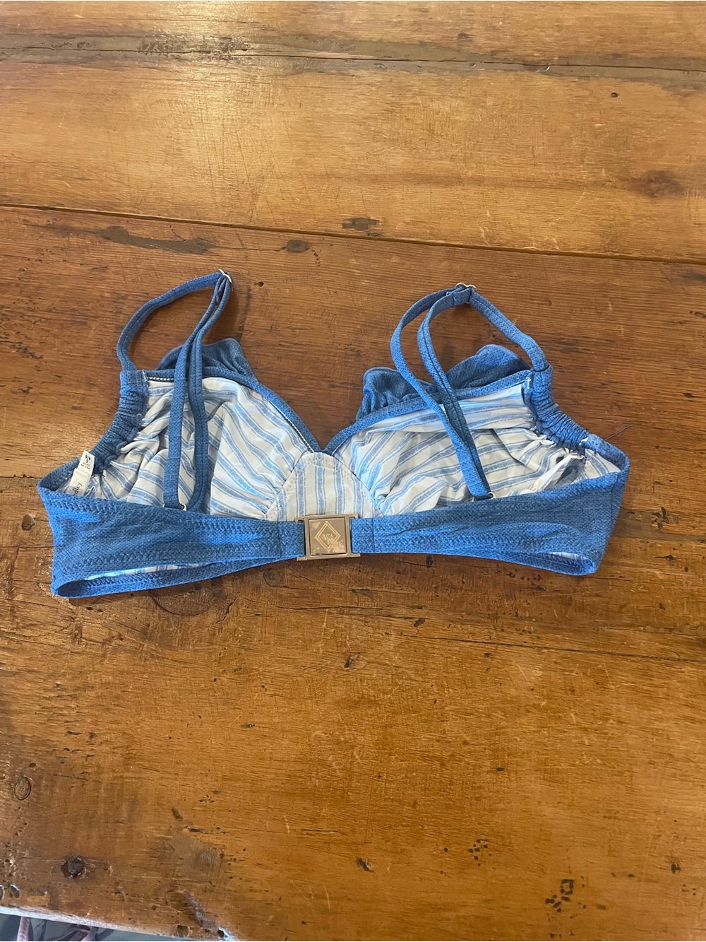 Blue Ruffle Bralette - bikini top - Picture 2 of 3